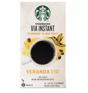 STARBUCKS VIA VERANDA MEZCLA CAFÉ INSTANTÁNEO CAFEÍNA (1 Caja de 12 Paquetes) - Imagen 1 de 3