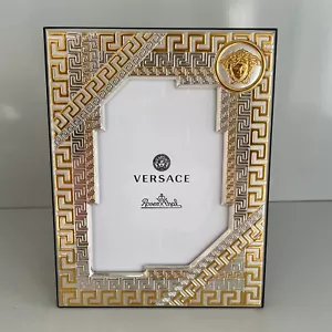 VERSACE Gold PICTURE FRAMES 3.5x5" VHF1 New in Box Rosenthal Bilderrahmen 9x13cm - Picture 1 of 4