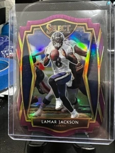 Lamar Jackson 2020 Select Purple Prizm Die-Cut #102 Ravens Color Match B1S20 - Picture 1 of 2