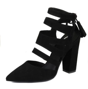 Scarpe G By Guess donna nere Galway tacco a blocco schienale aperto ret $69 nuove - Foto 1 di 5