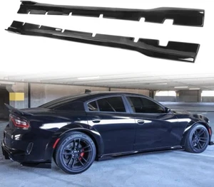 Dodge Charger Widebody Glossy Black Side Skirt Extension - Bild 1 von 2