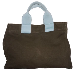 GAP Deep Juniper Green & Light Blue Canvas Tote Bag 10x13 - Picture 1 of 12