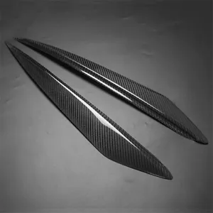 Carbon Fiber Headlight Cover Eyebrows Eyelid Trim Sticker Fit For Mazda 3 - Picture 1 of 7