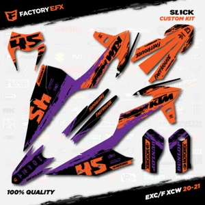 Org Blk Purple Slick Racing Graphic Kit fit KTM 20-23 EXC EXCF XCW 200 250 300 - Bild 1 von 5