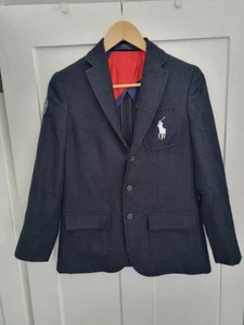 Ralph Lauren Wimbledon Navy Summer Wool & Linen Mix Jacket Size 0, Uk 4, XS - Picture 1 of 19
