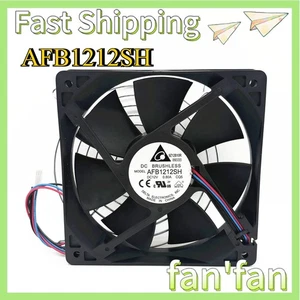 1X Delta AFB1212SH 12V 0.80A Double Ball 3P Chassis Fan Fast Delivery 12025 12CM - Afbeelding 1 van 7
