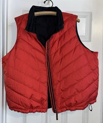 Chaleco acolchado reversible Coldwater Creek para mujer negro rojo plumón de ganso - talla 2X Foto 1 de 3