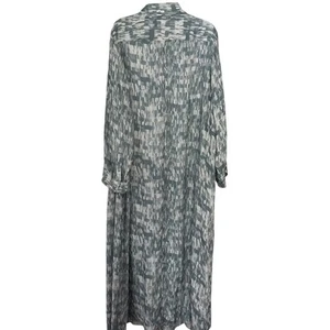 Banana Republic Alani Blue Print Twill Long Sleeve Maxi Shirt Dress XL/XXL NWT - Picture 1 of 8