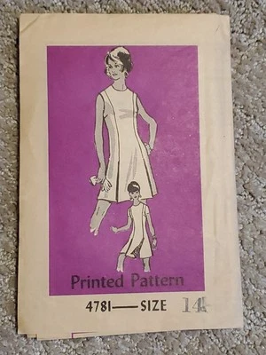 Vintage Mail Order Sewing Pattern 4781 Misses' Romper Dress Sz 14 FF  - Image 1 of 4