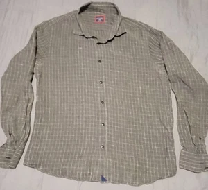 UNTUCKit Shirt Mens Large Gray Slim Fit Linen Button Up Long Sleeve Spring 2018 - Picture 1 of 8