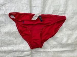 Bikini de natación POLO RALPH LAUREN rojo hipster para mujer talla mediana - Imagen 1 de 4