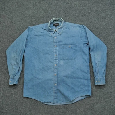 Vintage Arrow Shirt Mens 16 34 35 Blue Denim Button Up Long Sleeve Pastime - Image 1 of 4