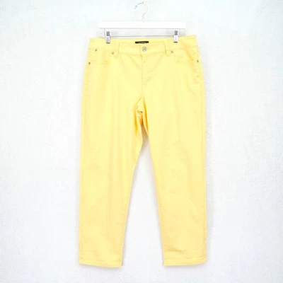 Talbots Flawless Five Pocket Petite Boyfriend Yellow Pants -14P  36.5 / 26.5- Mi - Image 1 of 4
