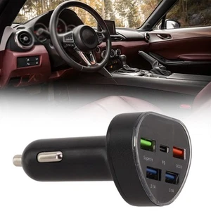 Mini chargeur de voiture 5-en-1 chargeur de voiture design compact entrée prote - Photo 1 sur 12