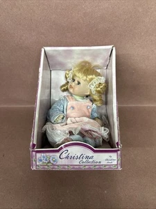 CHRISTINA COLLECTION SMALL BLOND HAIR PORCELAIN DOLL BY CHRISTINA VERDI - Picture 1 of 3