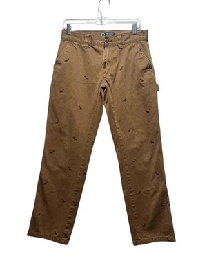 LRG Giraffe Embroidery Cargo Pants Mens 30x28 Brown Preppy Workwear Outdoor  - Image 1 of 4
