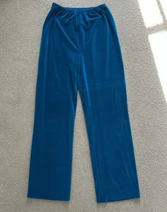 Givoni Vintage Blue Velvet Pants Sz 18 - Picture 1 of 6