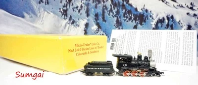 MTL Micro-Trains Line 15902 BRASS Nn3 Scale Z Gauge 2-6-0 Steam Locomotive #10 - Image 1 of 4
