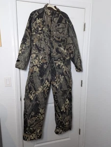 Vintage Mossy Oak Break Up Hunting Coverall Mens Size Medium Camo Insulated Suit - Picture 1 of 18