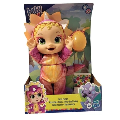 Baby Alive Dino Cuties Triceratops Doll Blonde – Drinks & Wets – New in Box  - Image 1 of 4