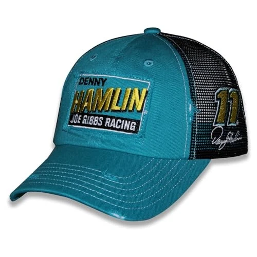 Denny Hamlin #11 NASCAR 2025 Vintage Patch Hat Green/Black - Image 1 of 1