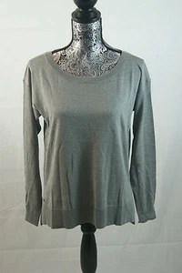 Lacoste Cotton Silk Gray Summer Sweater Sz 36/4 $155 AF1064 BNWT 100% Authentic - Picture 1 of 6
