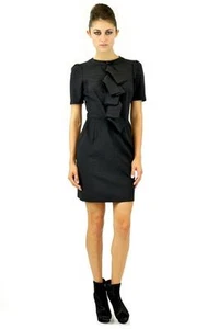 Mackage Classic Dress Black with frills front of the Dress short Authentic NEW - Picture 1 of 1