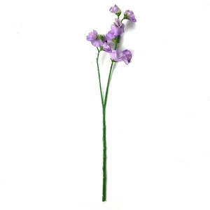 Artificial Sweet Pea Lilac Flower Spray 48cm - Fake Decorative Faux Flower - Picture 1 of 5