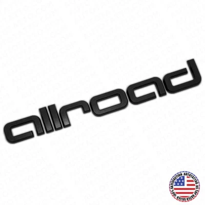 Audi Allroad Matte Black Rear Letter Liftgate Nameplate Trunk Emblem Badge Sline - Image 1 of 4