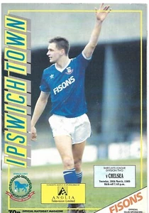 IPSWICH TOWN v CHELSEA 28th MARCH 1989. (CHELSEA 2nd DIVISION CHAMPIONS)FREEPOST - Picture 1 of 1