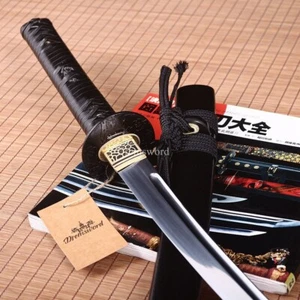 9260 Spring Steel KO Katana Japanese Samurai Real Sharp Sword Battle Ready Black - Picture 1 of 19