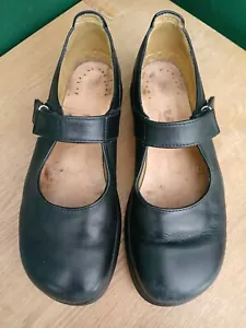 Footprints By Birkenstock Mary Jane Size 4.5 37 Black Leather Womens Kids Shoes - Picture 1 of 9