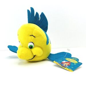 Applause The Little Mermaid Movie Character Flounder Fish Beanbag Plush 6" 