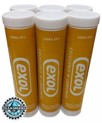 EXOL LITHIUM EP2 400gm X 6 CARTRIDGES. A MULTIPURPOSE LITHIUM NLGI No 2 GREASE - Image 1 of 4
