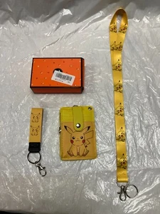 NEW Pokemon Character pikachu Lanyard Keychain with ID Holder - Picture 1 of 10