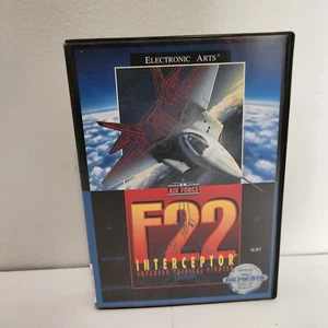 F22 INTERCEPTOR Sega Genesis COMPLETE CIB NTSC US Authentic EA Case - Excellent  - Picture 1 of 3