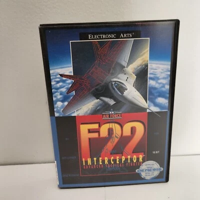 F22 INTERCEPTOR Sega Genesis COMPLETE CIB NTSC US Authentic EA Case - Excellent  - Image 1 of 3