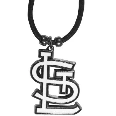 St. Louis Cardinals Cord Necklace with Logo Charm MLB Licensed Baseball Jewelry - Image 1 of 2
