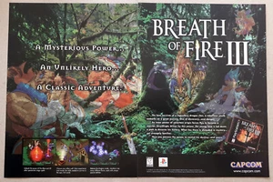 Magazine Print Ad BREATH OF FIRE III PlayStation 1 CAPCOM Two Page 1998 - Picture 1 of 1
