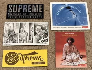 LOT of 5 Supreme Stickers Pow Alice Coltrane Tunnel Records FREE SHIPPING! - Picture 1 of 7