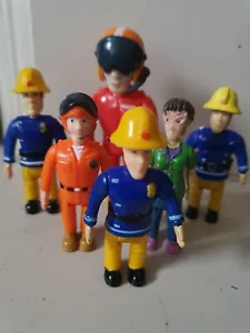Fireman Sam Figures (x6) - Tom Thomas (2), Fireman Sam (3), Dylis Price - Picture 1 of 2