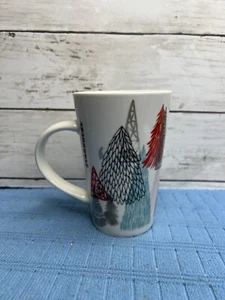 Starbucks 12 oz. Christmas Holiday Tree Abstract Coffee White Mug Cup VGC - Imagen 1 de 7