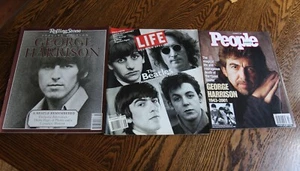 3 BEATLES MAGAZINE ROLLING STONE LIFE PEOPLE GEORGE HARRISON MEMORIAL AUSGEZEICHNET - Bild 1 von 4