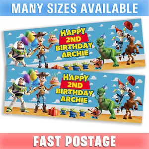 Toy Story D2 Personalised Banner Party Paper Birthday Game Boys Girls Movie Buzz - Picture 1 of 1