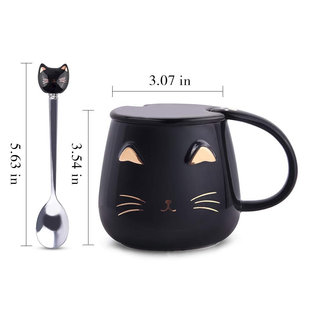 Black Cat "Is He Dead Yet?" Mug – 16oz Funny Ceramic Coffee Cup, Gift For Cat Lovers
