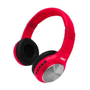 NAXA ORION WIRELESS OVER EAR HEADPHONES BLUETOOTH BUILT IN MICROPHONE RED NE-964 - Bild 1 von 5