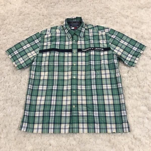 Camisa Tommy Hilfiger a Cuadros Verde Logo Grande Mangas Cortas Para Hombre Grande Manga Corta - Imagen 1 de 12