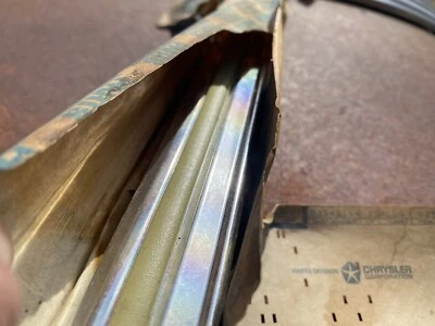 Mopar NOS 1970 Plymouth Fury Quarter Panel Molding 3549154-5 green - Image 1 of 4