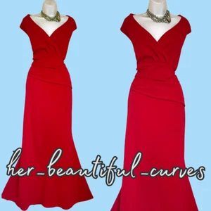 QUIZ RED MAXI EVENING WEDDING PARTY DRESS SIZE 18 new with tags - Picture 1 of 7