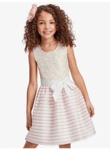 PLACE Girls Pink, Ivory & Gold Special Occasion Dress, NWOT, XL - Picture 1 of 6